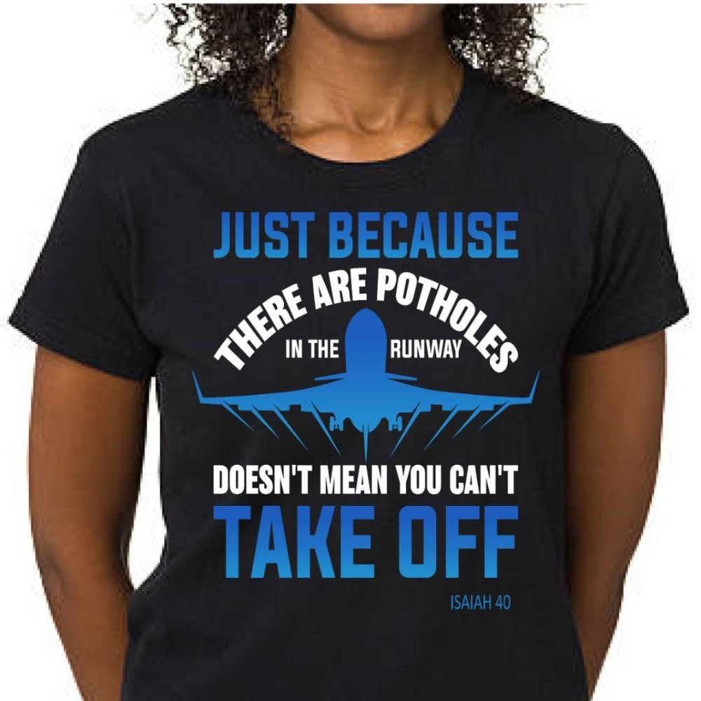 Take Off Black Short Sleeve 100% Cotton T-Shirt